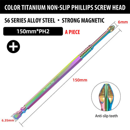 Magnetischer Titan-Schlagschraubenkopf mit rutschfester Oberfläche