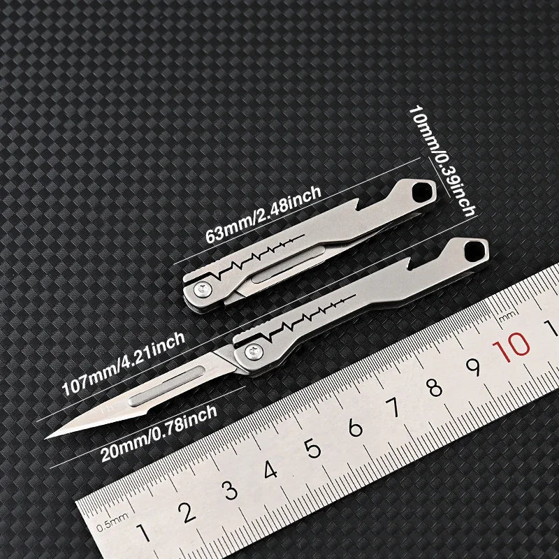 Titanium Allzweck Faltbarer Scharfer Cutter Messer | Brehn