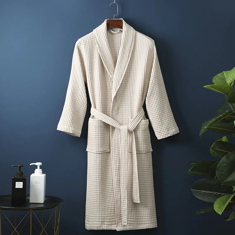 Brehn | CozyCotton Premium Bademantel aus Baumwolle | Weich & Atmungsaktiv | Perfekt für Herren & Damen | Mit Taschen
