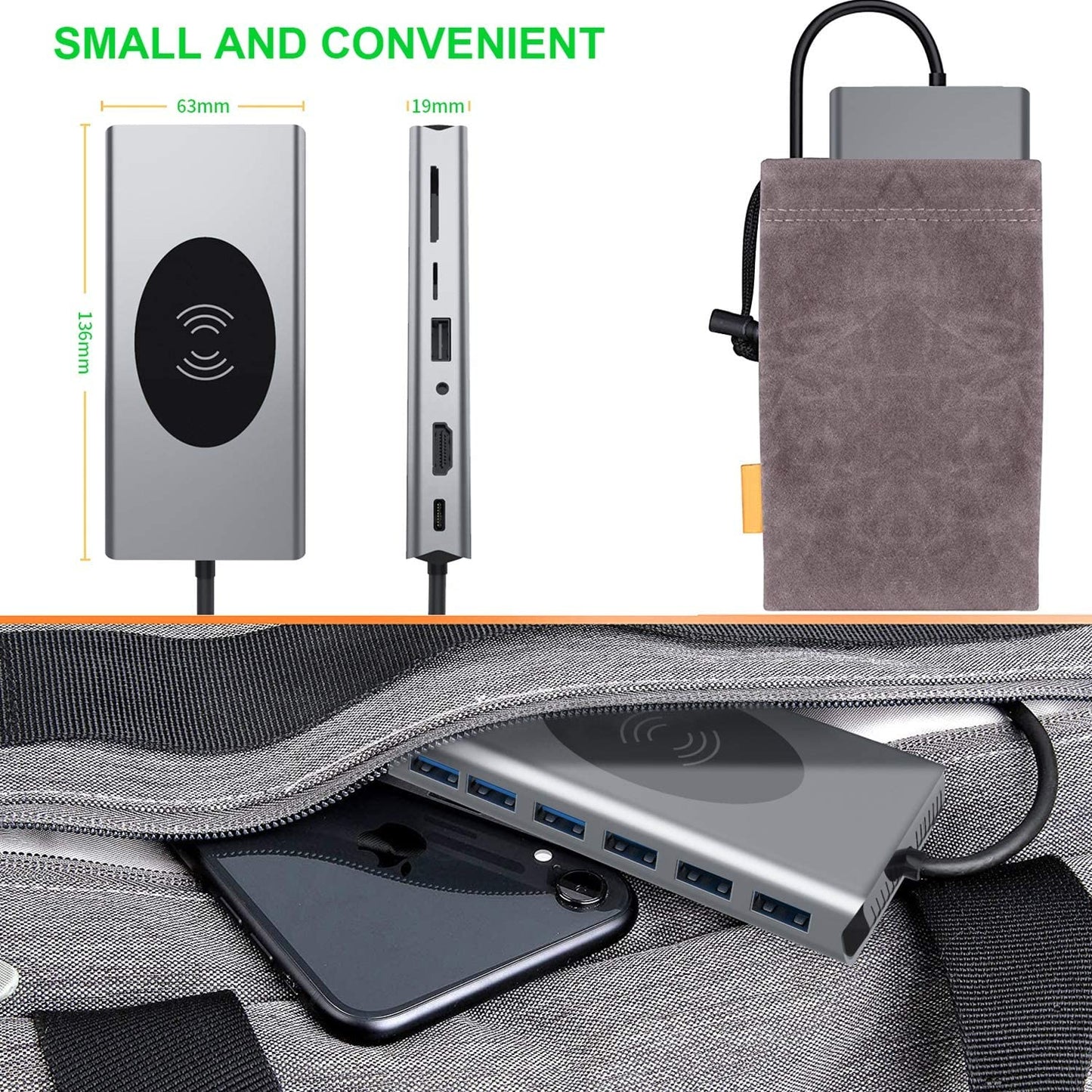 Brehn | 15in1 USB-C Wireless Charging Docking Station