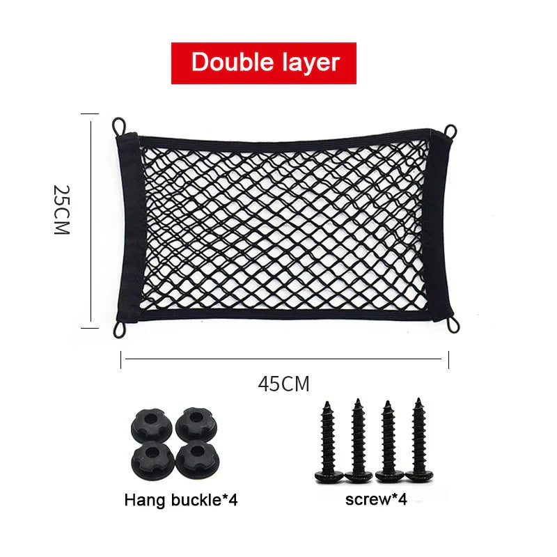 Brehn | Dehnbare Mesh-Cargo-Netz-Autolager-Organizer-Tasche