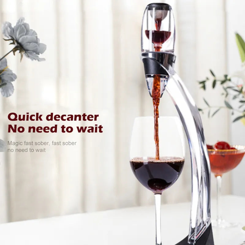 Weinbelüfter, Dekanter, Ausgießer, Set mit Filtern, Luftreiniger, Standdiffusor, Luftbelüfter, Sieb, Belüfter, Wein für die Esszimmer-Bar