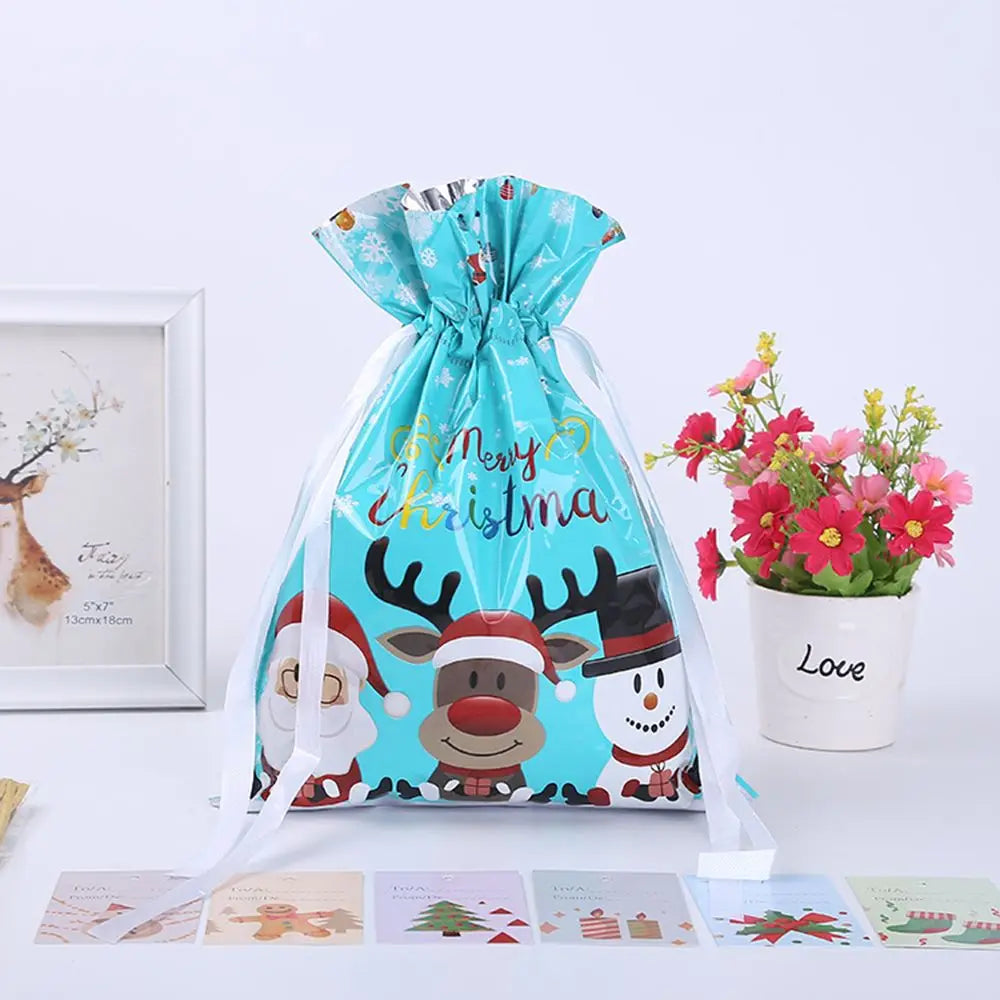 5 Geschenktüten mit Kordelzug