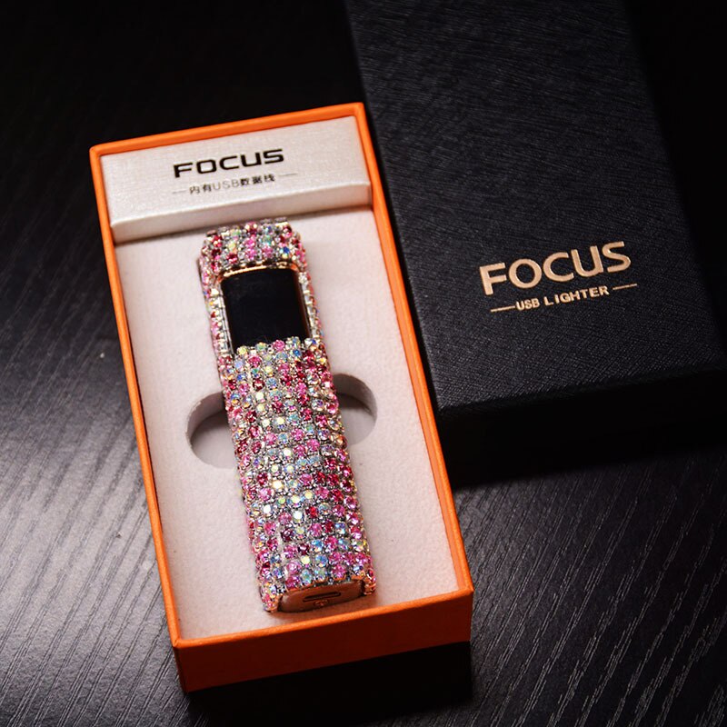 Brehn | Sparkle Stone Strass Aufladbarer Tragbarer Feuerzeug
