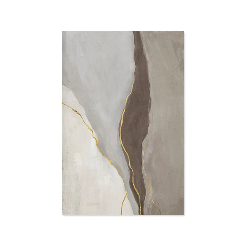 Moderne geomorphe abstrakte Wandkunst Feinkunst Grau Beige Braun Leinwanddrucke Bilder für das Wohnzimmer Zeitgenössische Wohnraumdekoration | Brehn