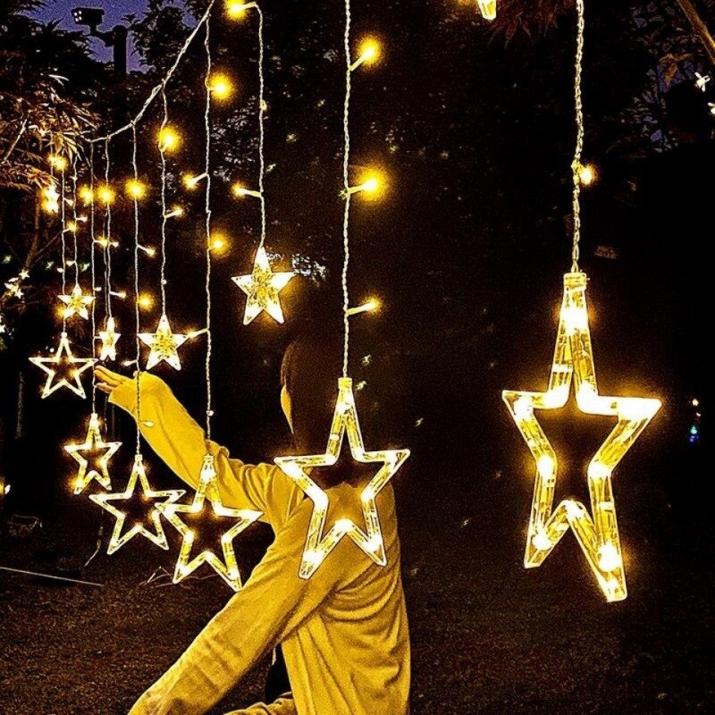 Brehn | Solar Moon Star Lampe LED Lichterkette Dekoration