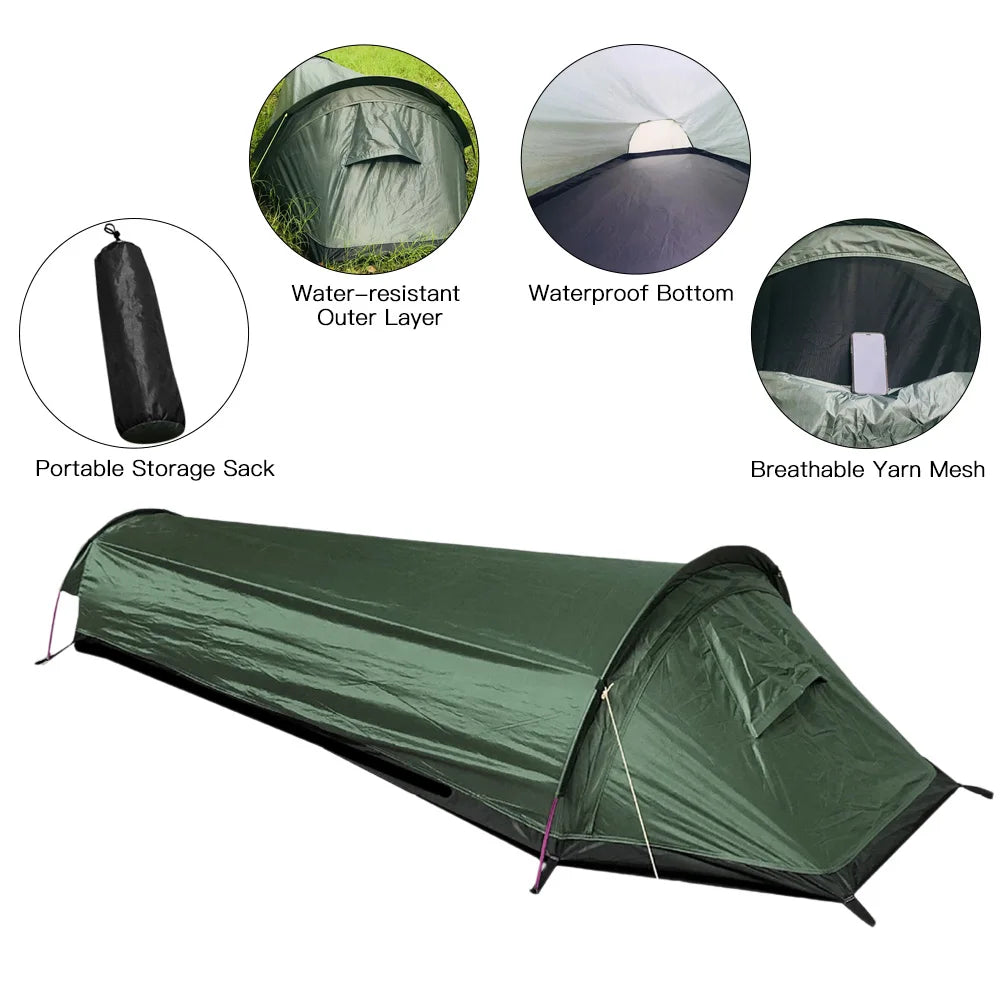 Brehn | Trekvento SoloShield Ultraleichtes Einmannzelt | Wasserdicht & Winddicht | Mit Alu-Gestänge & Aufbewahrungsbeutel | Für Trekking, Wandern & Camping