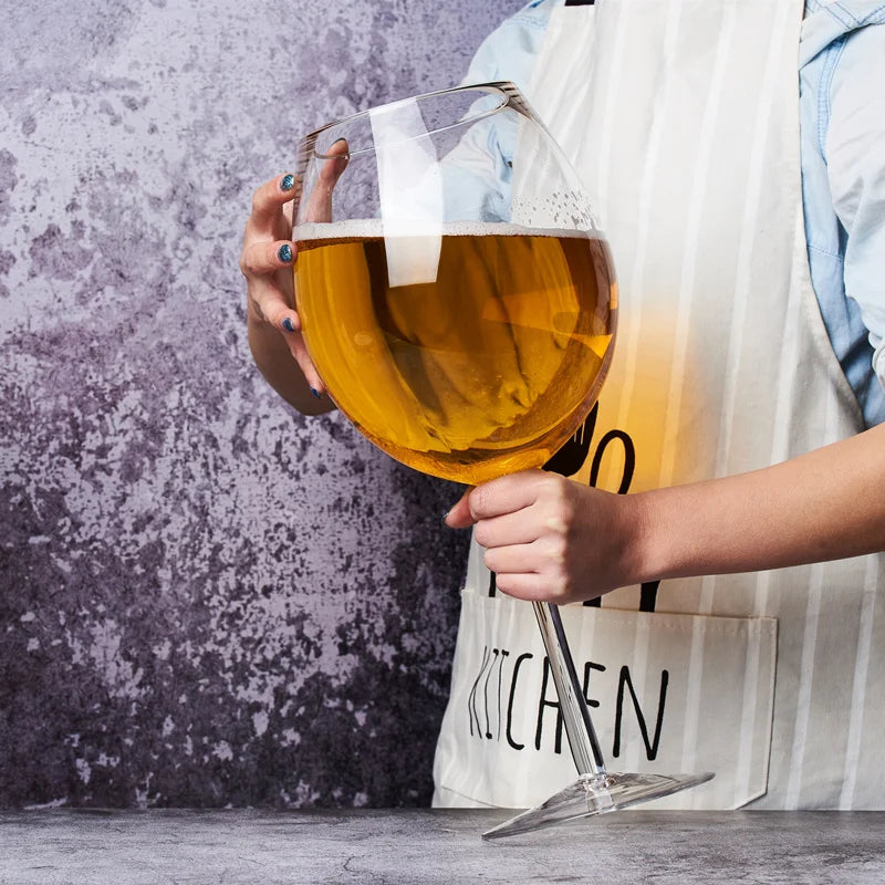 Riesiges 106-Unzen-Weinglas- und Bierkrug-Set – 3000 ml extra großes Kristallglas für Partys, Hochzeiten und Feiern