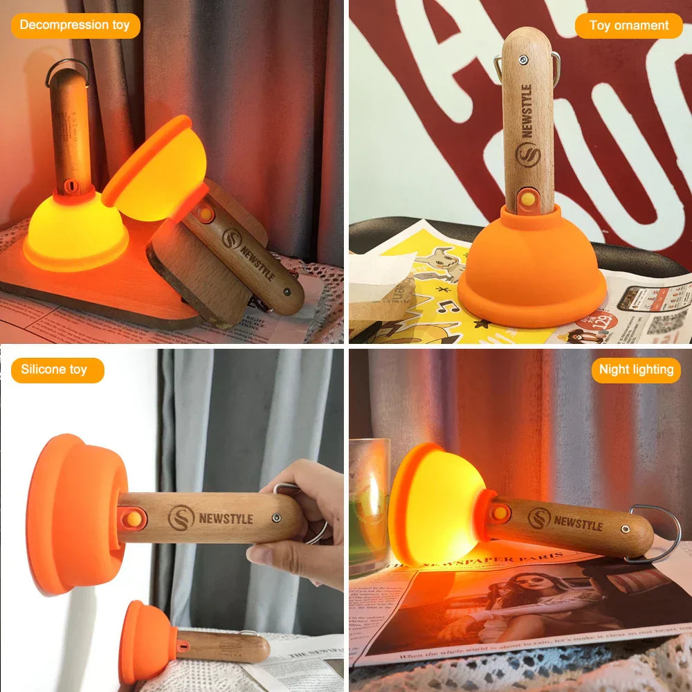 Plunger Stil Stressabbau LED Nachtlampe