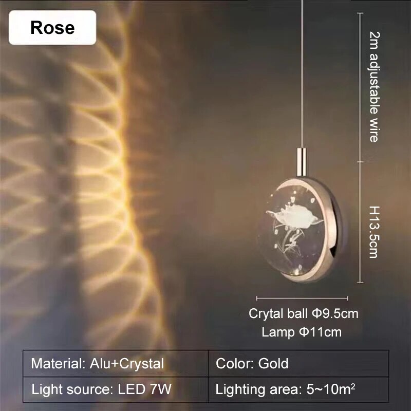 VIvolux | Romantische Kristall drehende Stimmungs-LED-Lichter