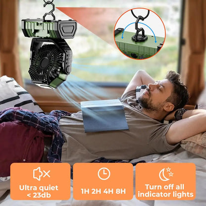 Camping Ventilator mit 20.000mAh Akku, LED Licht & Fernbedienung – AirMate | Brehn