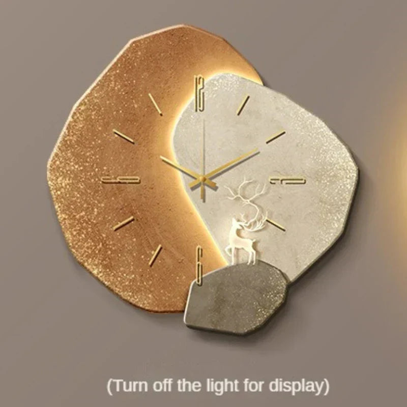 Brehn | Skandinavische Luxuriöse Wanduhr – Modernes Design mit Beleuchtung
