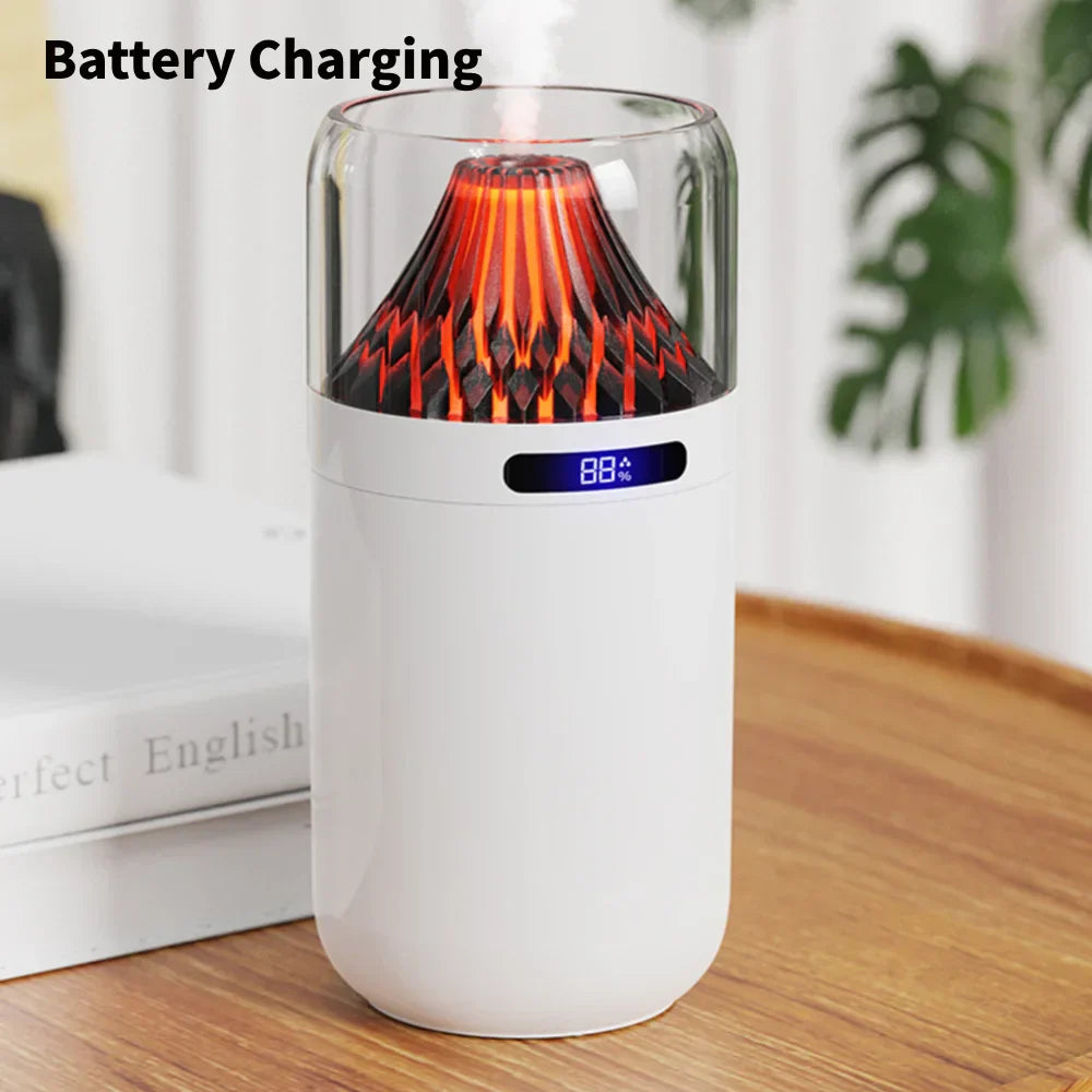 Brehn | Vulkanflamme LED Aromatherapie ätherischer Öl Nebel Diffusor