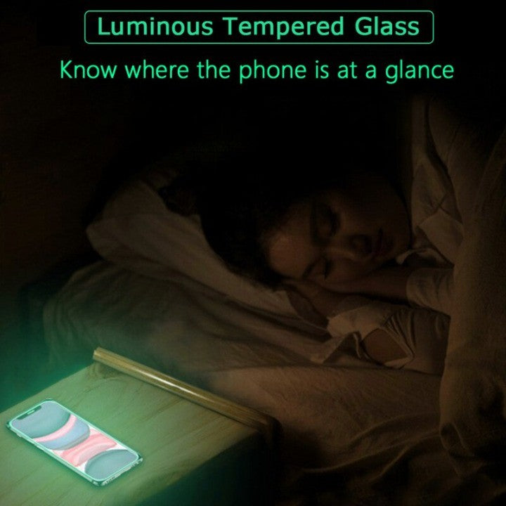 VIvolux | Full Cover Luminous Tempered Glass iPhone Bildschirmfolie