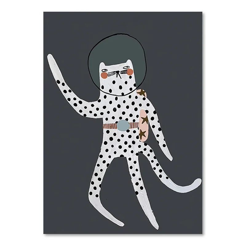 Niedliche Baby Tiere Kinderzimmer Wandkunst Illustrationen Fine Art Leinwanddrucke Gänse Maus Löwe Eisbär Poster Bilder für das Kinderzimmer Wanddekoration | Brehn