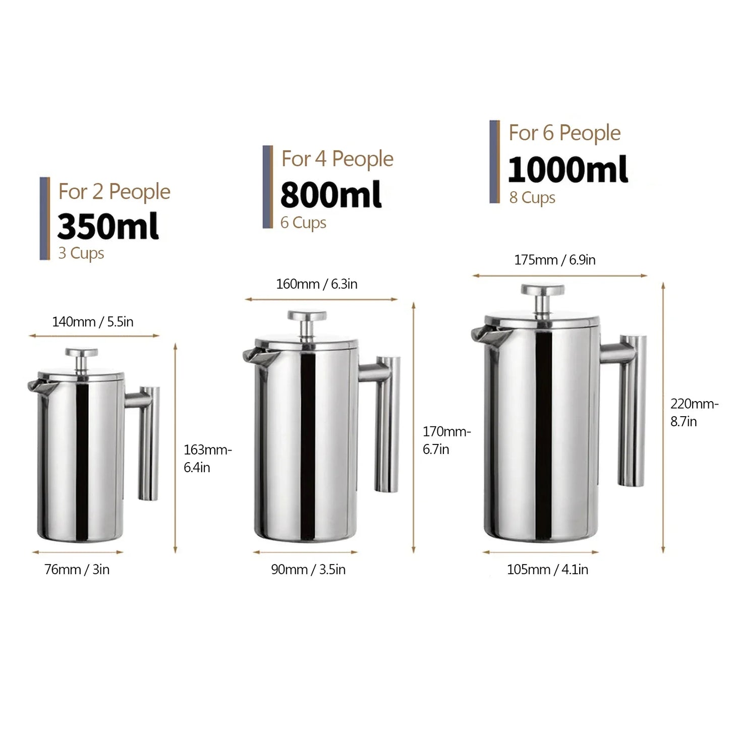 Brehn | Edelstahl French Press Kaffeemaschine
