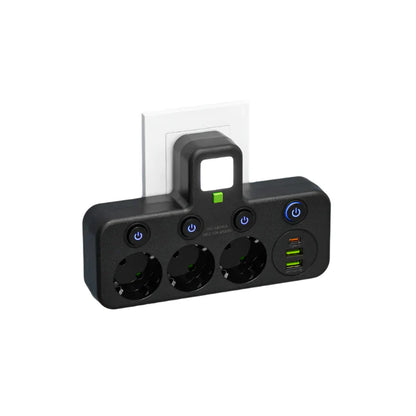 Brehn | VOLTRIQ ProLine Steckdosenleiste mit mehreren Steckdosen, USB Typ-C und Überspannungsschutz