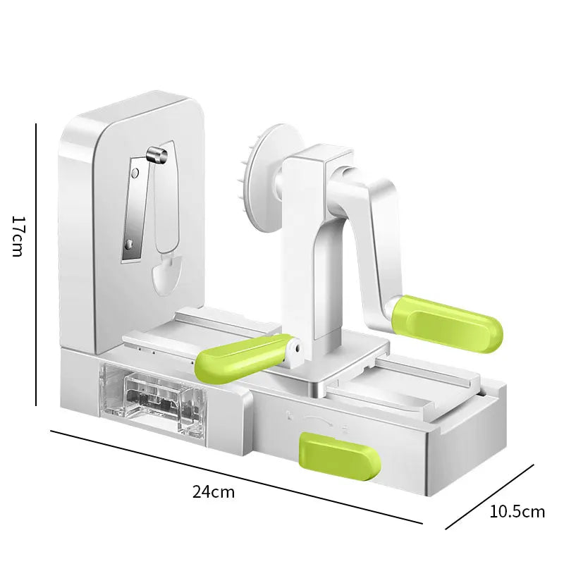 Brehn | SpiraChef Gemüsespiralschneider | 5-in-1 Spiralschneider & Hobel | Mit Saugfuß & Klappdesign | Für Zoodles, Gemüse & Obst