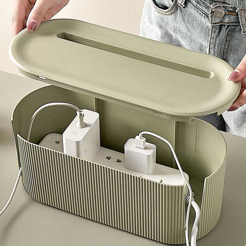 Brehn | Design Aufbewahrungsbox | Organizer für Kabel, Adapter und Steckdosenleisten