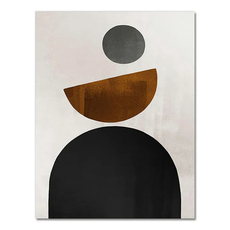 Skandinavische Minimalistische Geometrische Dunkle Neutrale Farben Wandkunst Fine Art Leinwanddrucken Moderne Abstrakte Bilder Für Wohnzimmer Wohnkultur | Brehn