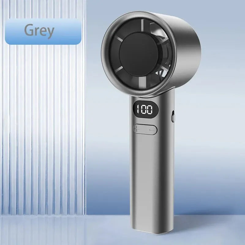 Tragbarer Mini bladeless Handventilator – USB wiederaufladbarer tragbarer persönlicher Ventilator mit 120-Geschwindigkeit Hochgeschwindigkeitsluftstrom, elektrischer Kühventilator | Brehn