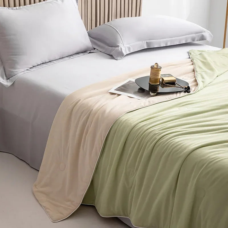 Air Condition Sommerdecke — Pure Color Eis-Seide Kühlende Decke, Leicht & Glatt Twin/Kingsize Bettdecke | Brehn