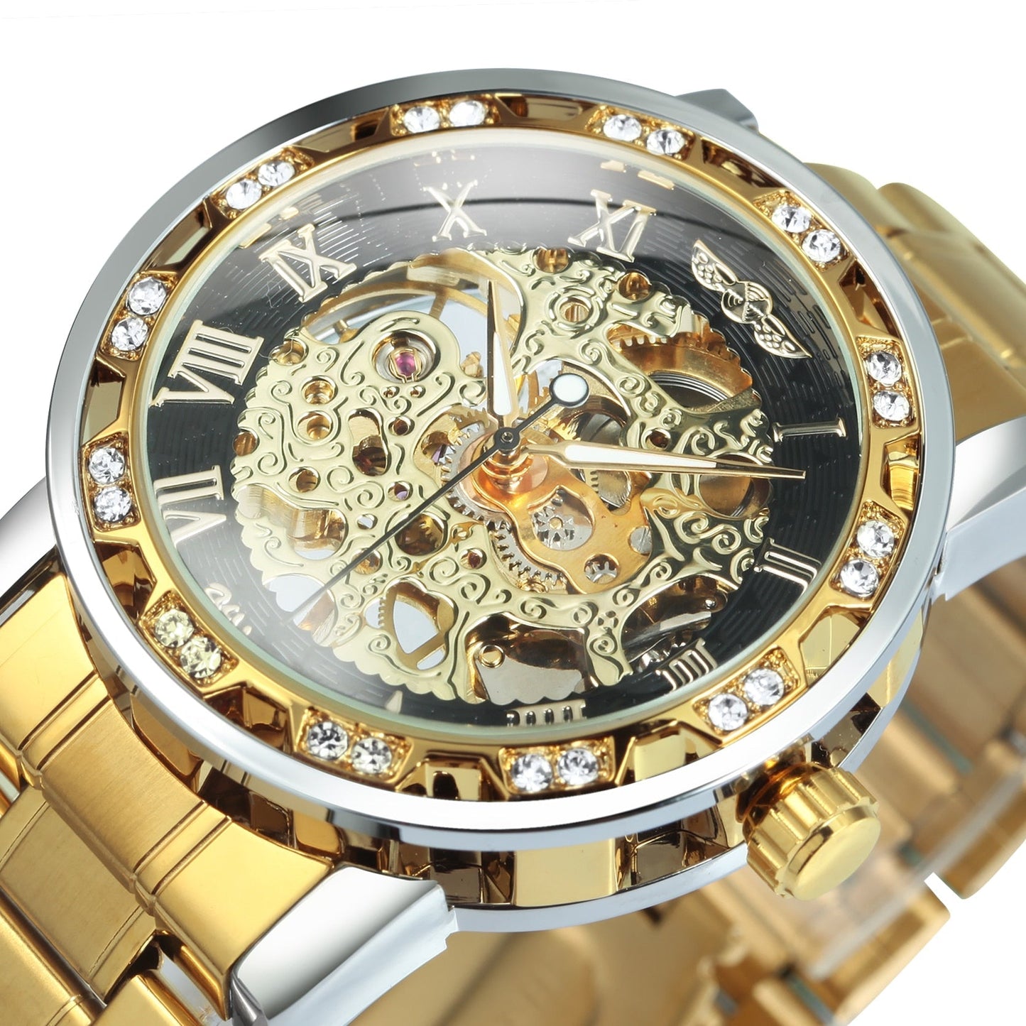 Brehn | Leuchtende Mechanische Titan Skelettuhr
