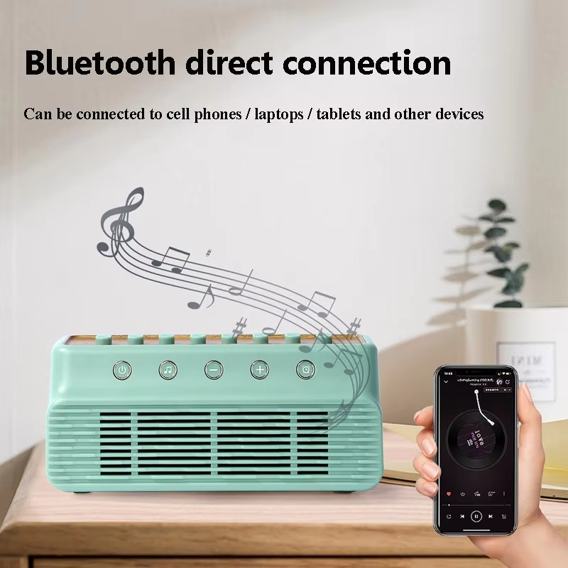 Tragbarer Bluetooth-Lautsprecher mit weißem Rauschen, Naturgeräuschen und Schlaftimer