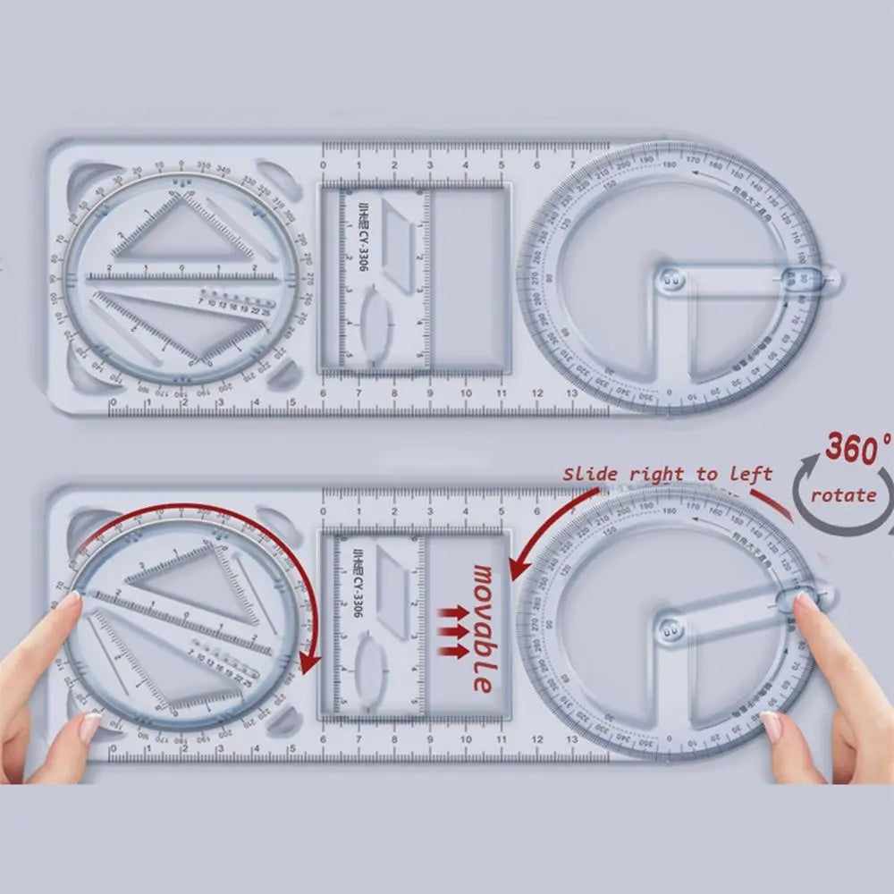 Mathe-Genie Multi-Winkel Zeichen Präzisions-Lineal | Brehn