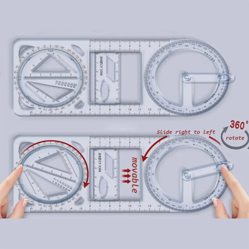Mathe-Genie Multi-Winkel Zeichen Präzisions-Lineal | Brehn