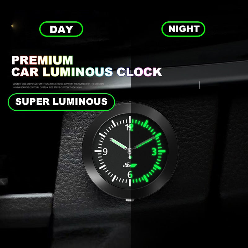 Brehn | Aufklebbare Auto Armaturenbrett Leuchtende Uhr