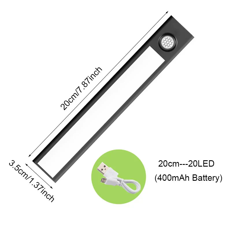 USB-wiederaufladbare Bewegungsmelderlampe