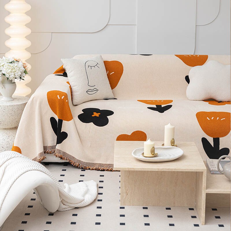 VIvolux | Floral Blossom Rutschfester Moderner Sofabezug