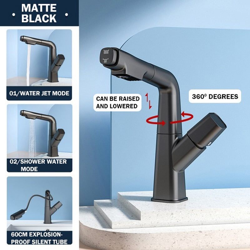 Brehn | Futuristischer Rotierender Europäischer Ausziehbarer Wasserhahn