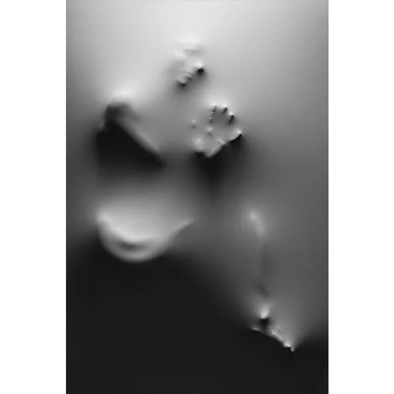Moderne Kunst Abstrakte Gespenstische Figuren In Der Wand Leinwanddrucke Schwarz Weiß Wandkunst Poster Bilder Für Wohnzimmer Schlafzimmer Kunst Dekor | Brehn