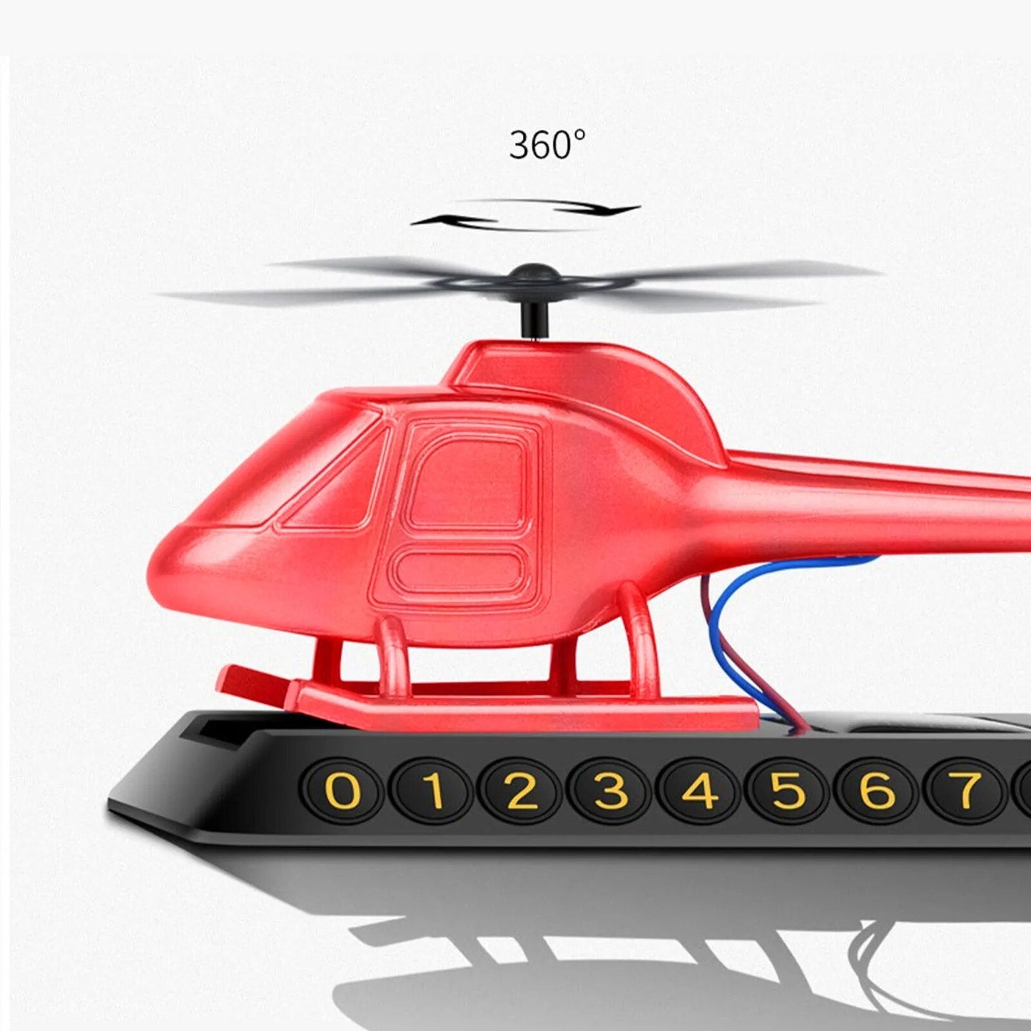 VIvolux | Hubschrauber Solarbetriebener Auto-Lufterfrischer Parkplatznummernschild
