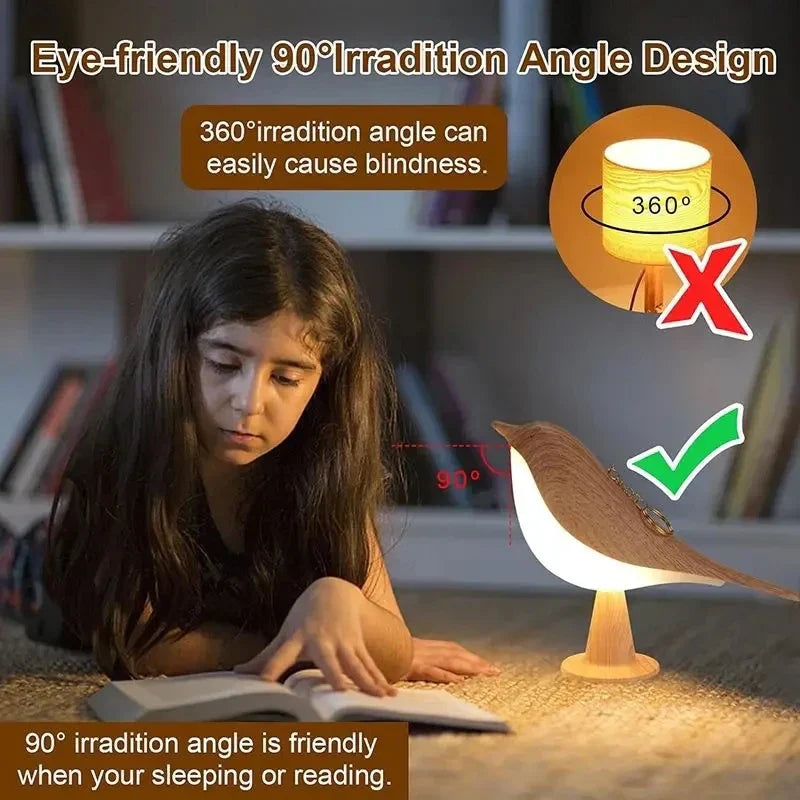 Brehn | Verspielt Vogel Nachtlampe – Touch-Steuerung & Einstellbare Lichtfarben