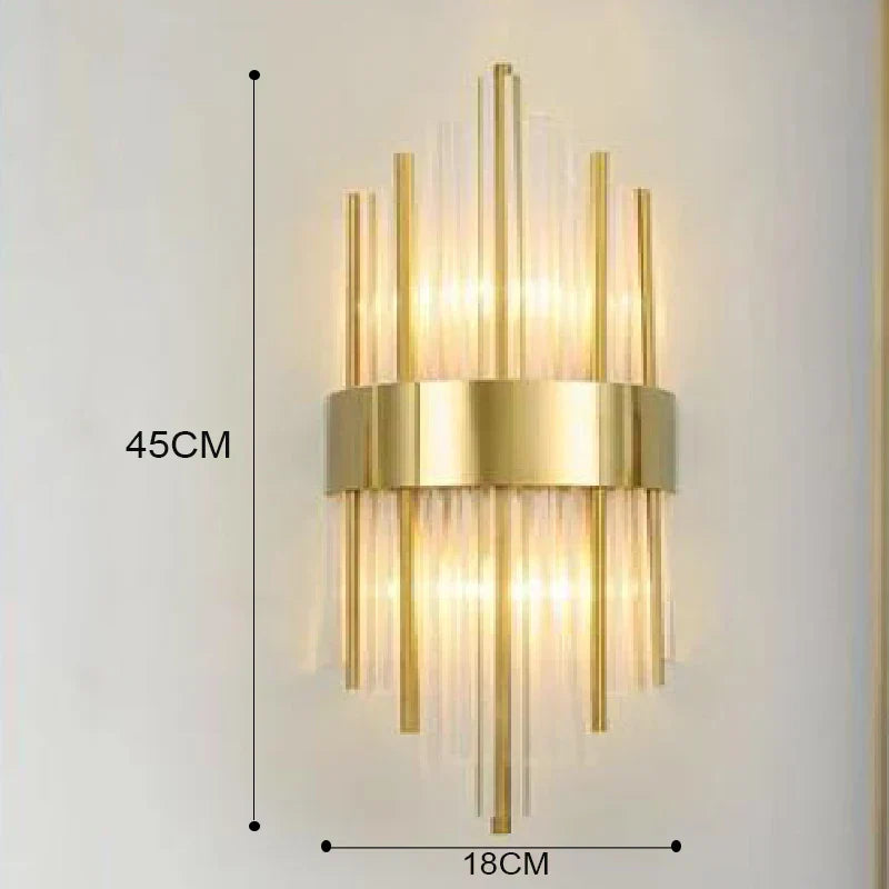 Brehn | GoldenLuxe Elegante LED-Wandleuchte | Luxuriöses Design in Gold | Stilvolle Wandbeleuchtung