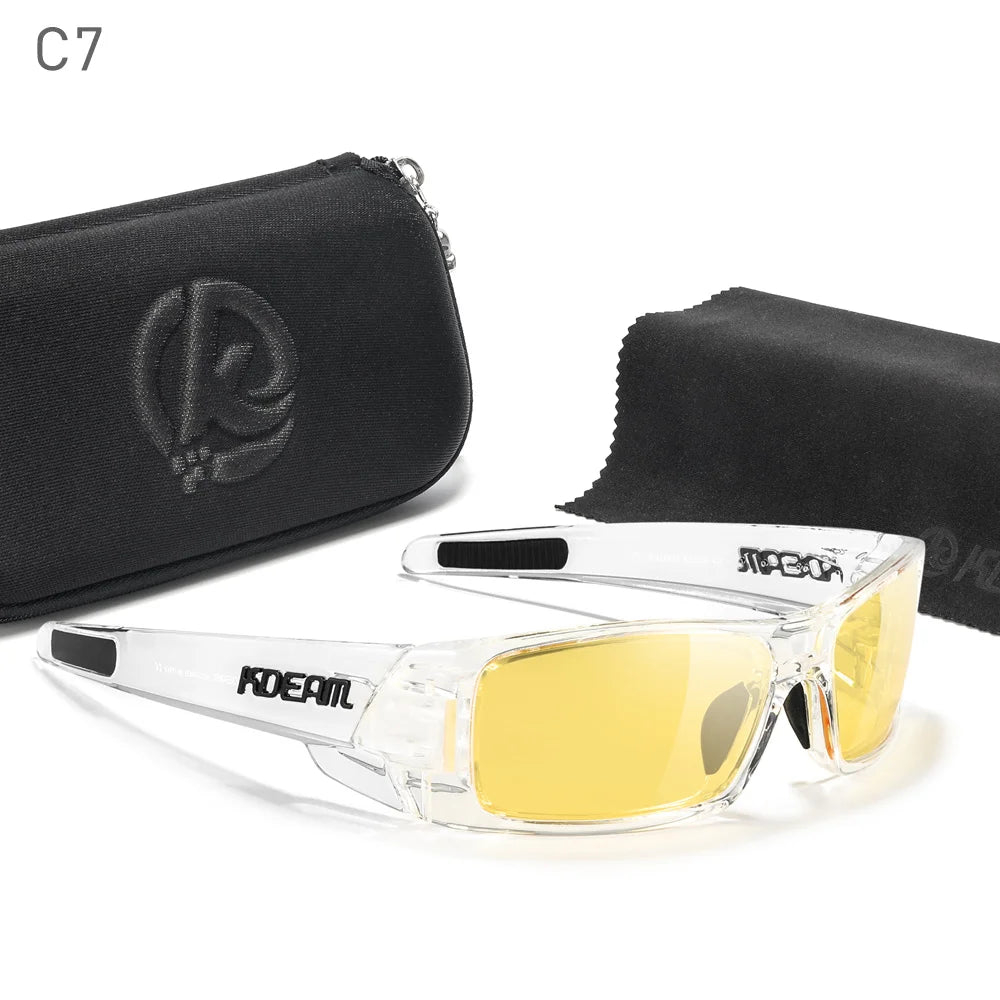 Photochrome Sonnenbrille Schwarzer Rahmen mit Etui | Brehn