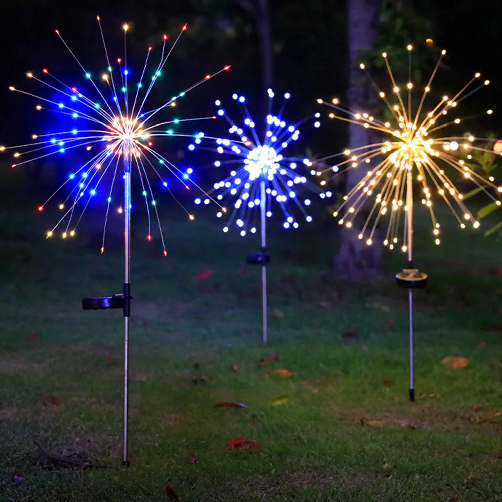 VIvolux | LED Solar Feuerwerk Fee Außenweg Beleuchtung