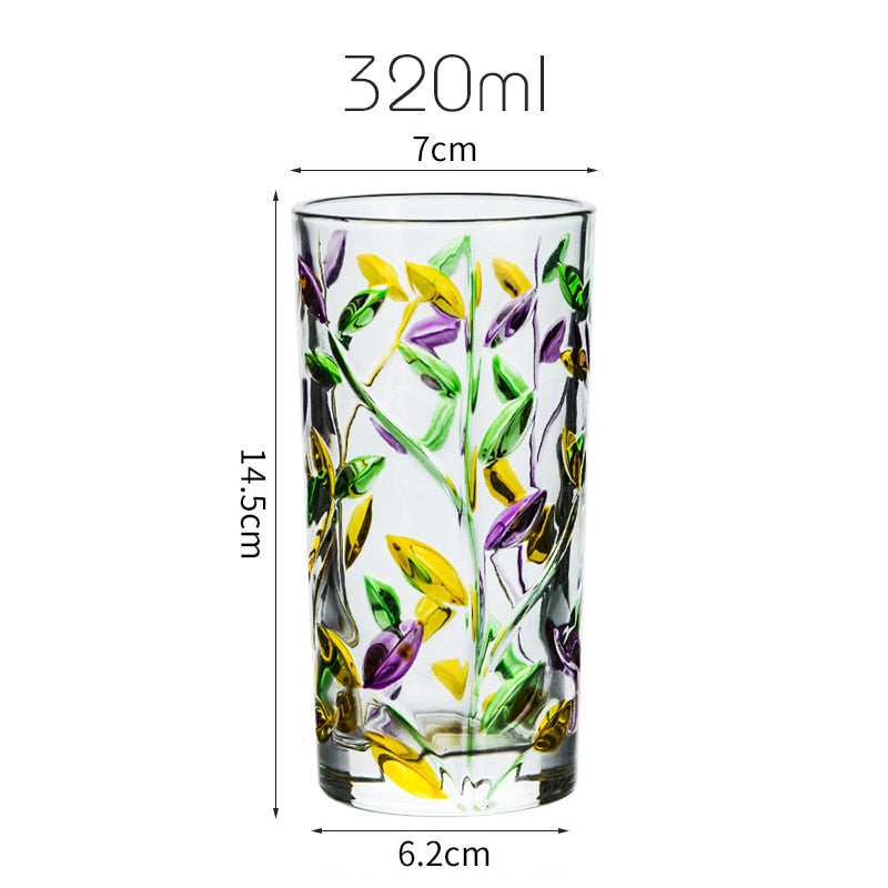 Handgemalte Blattglas-Tasse | Brehn