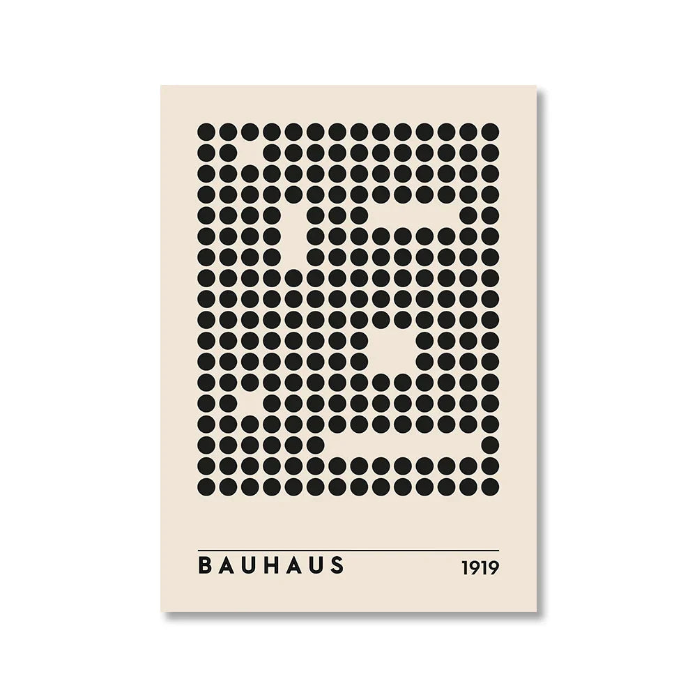 Vintage Retro Geometric Abstract Bauhaus Expo Kunst Galerie Poster Wandkunst Feine Kunst Leinwanddrucke Bilder Für Wohnzimmer Esszimmer Home Office Dekor | Brehn