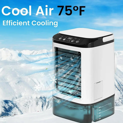 Luftkühler Tragbarer Ventilator Desktop Dual Spray Ultraschallvernebelung 3-Gang Leiser Luftkühler Nachtlicht Elektrischer Ventilator für Zuhause | Brehn