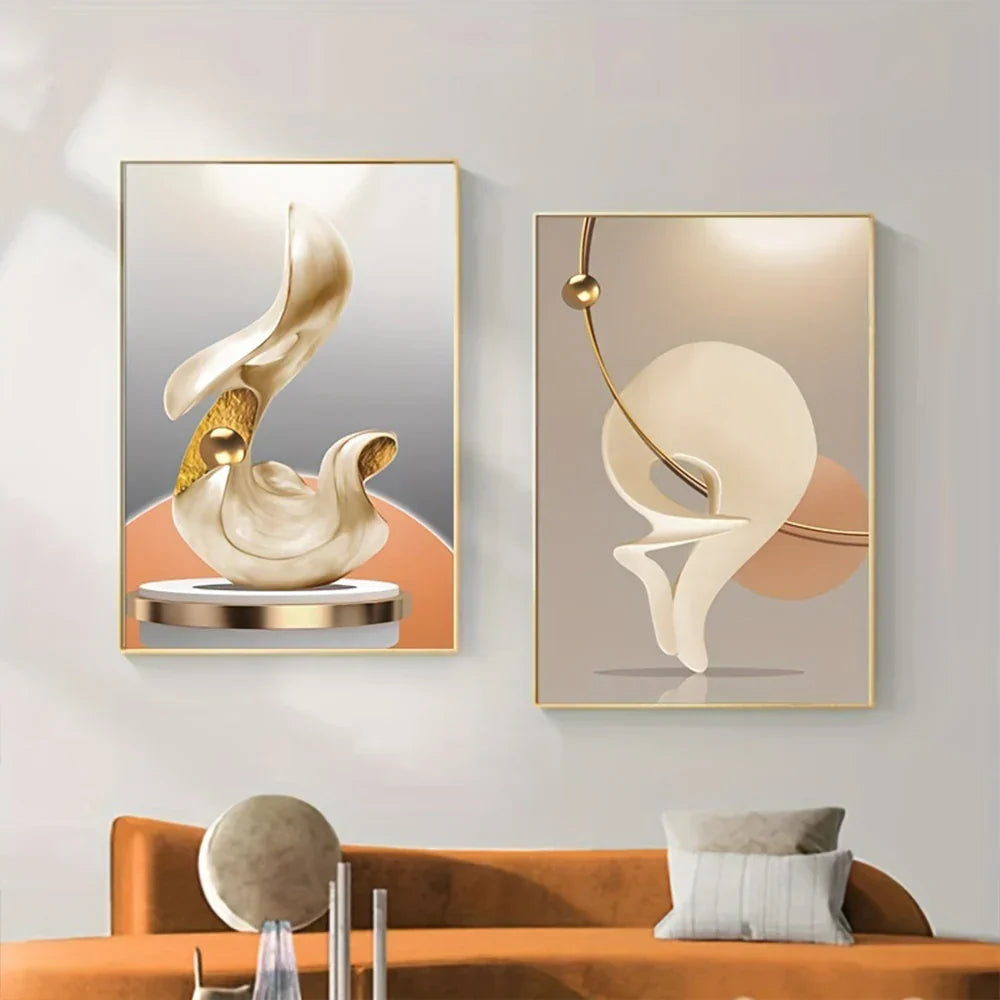 Moderne Ästhetik Abstrakte Stillleben Wandkunst Fine Art Leinwanddrucke Licht Luxus Bilder Für Wohnzimmer Esszimmer Home Office Dekor | Brehn