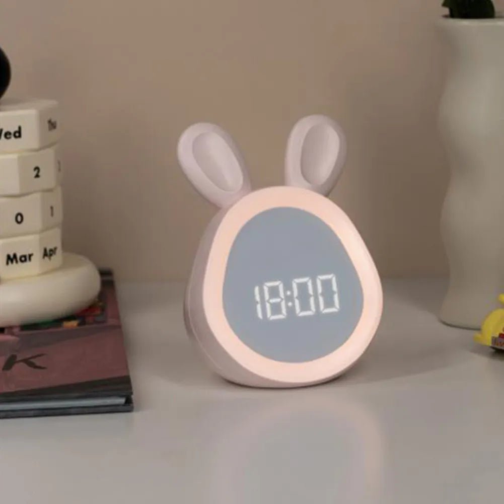 WakkerKonijn – Kinder-Wecker mit LED-Nachtlicht und verspieltem Hasen-Design | Brehn