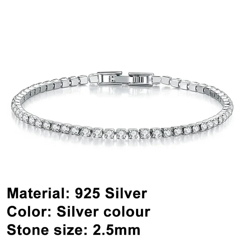 Brehn | Tennis-Armband – Glänzen Sie mit Attitüde: Eleganz aus Sterlingsilber und Hip-Hop-Flair!