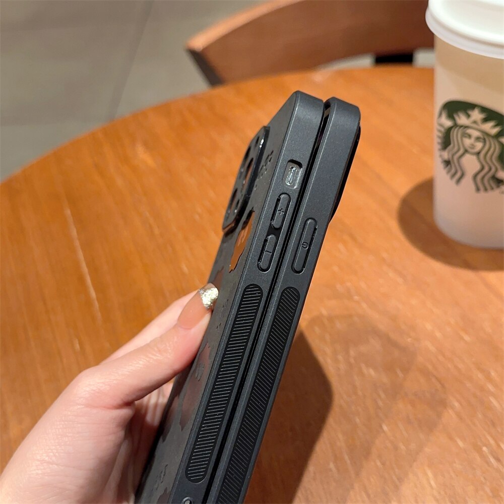 Brehn | Süßes Monster Stoßfestes Leder iPhone Etui