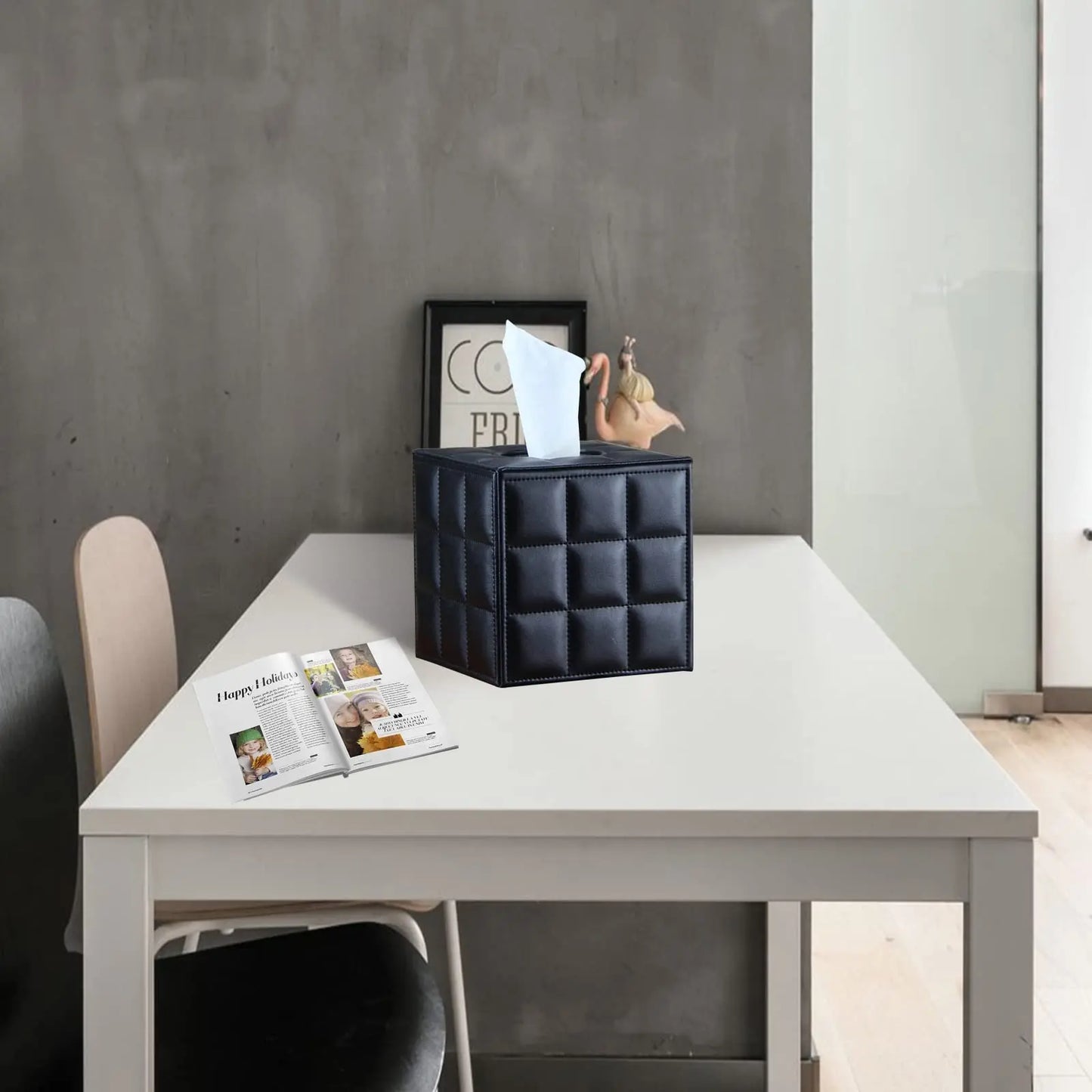 Stylische leichte Luxus-Leder-Taschentuchbox für Couchtisch Esszimmer Tisch Serviettenspender für Büro Schreibtisch Wohnzimmer Nordic Home Dekor Zubehör für modernes Wohnen | Brehn