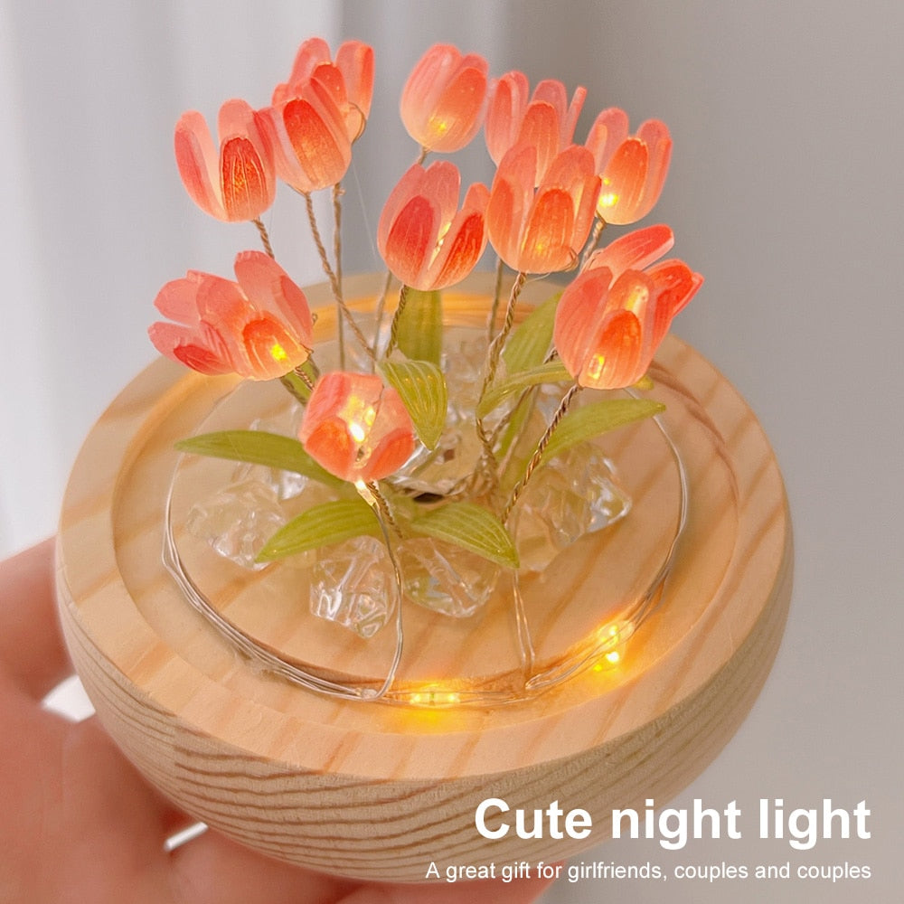 VIvolux | Shiny Tulpe Handgemachte Nachttischlampe
