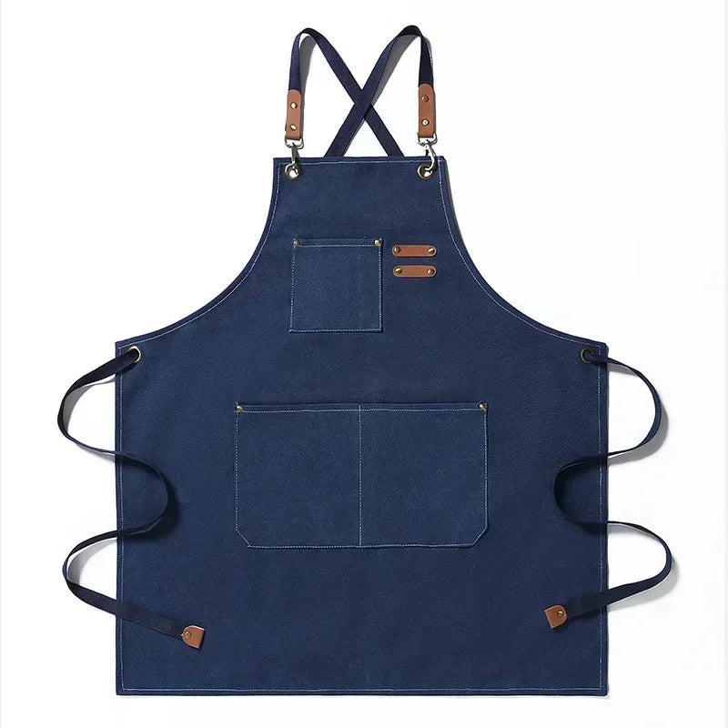 Canvas Schürze mit Taschen, verstellbar, Unisex | Brehn